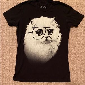 Hipster Cat Shirt size medium!
